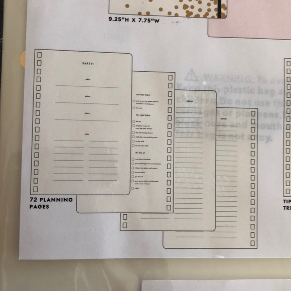 New! Kate Spade Confetti Party Planning Book - Picture 6 of 7